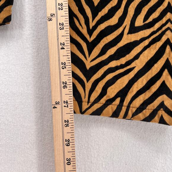 TACH CLOTHING Rumba Velvet Pants Womens Small Tiger Print High Rise Tapered Leg - Picture 16 of 16